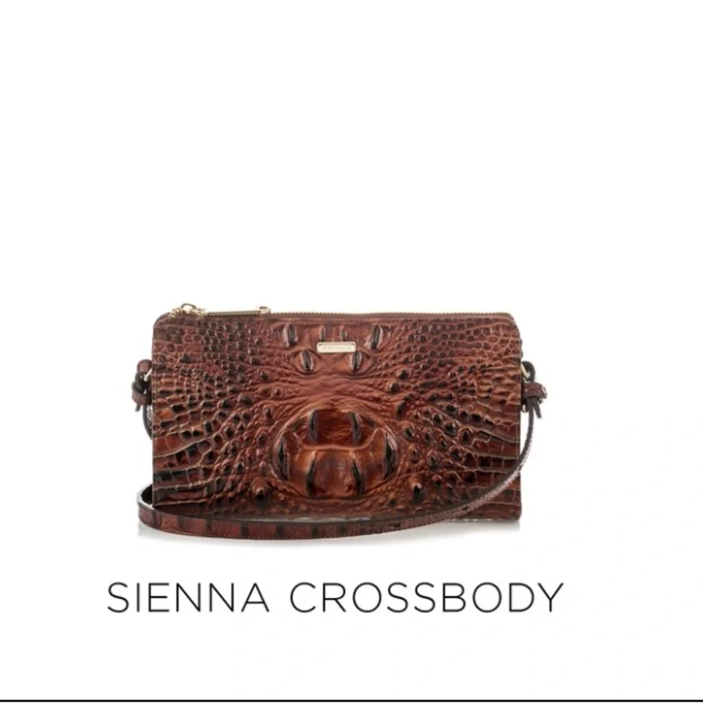 Brahmin Gold Croc-Embossed Crossbody Bag - Picture 6 of 10